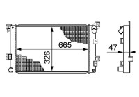 Radiator, engine cooling