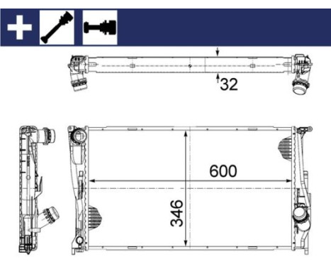 Radiator, engine cooling