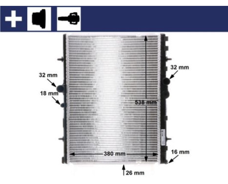 Radiator, engine cooling
