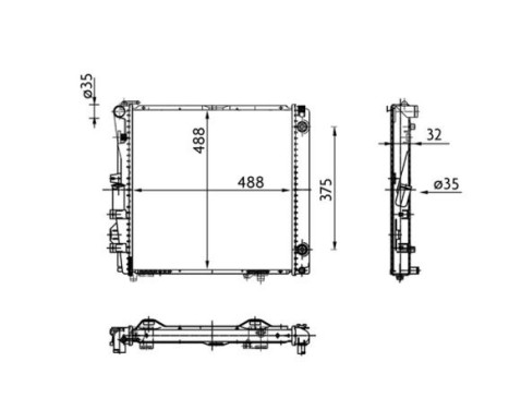 Radiator, engine cooling