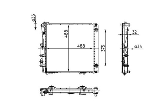 Radiator, engine cooling