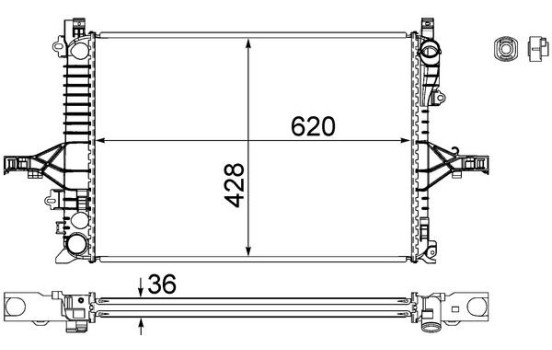 Radiator, engine cooling