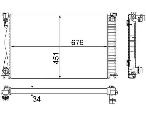 Radiator, engine cooling