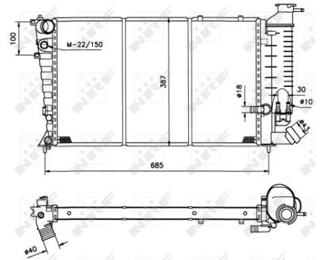 Radiator, engine cooling