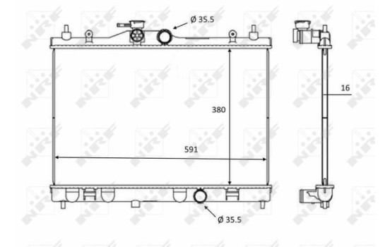 Radiator, engine cooling