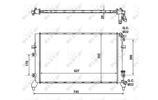 Radiator, engine cooling