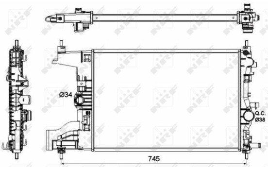 Radiator, engine cooling