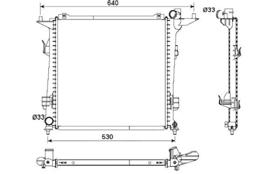 Radiator, engine cooling