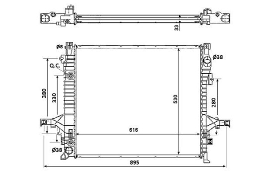 Radiator, engine cooling