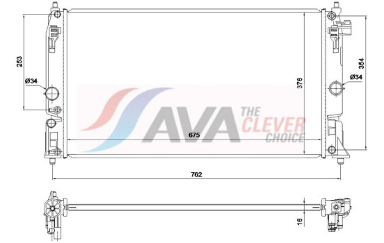 Radiator TO2808 Ava Quality Cooling