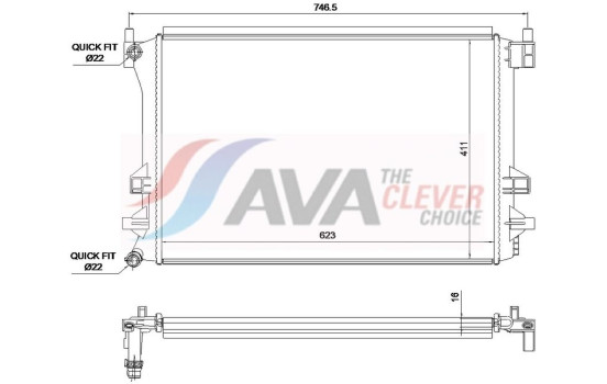 Radiator VN2463 Ava Quality Cooling