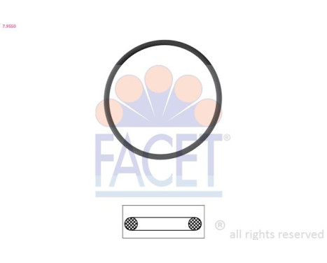 Gasket, thermostat Made in Italy - OE Equivalent 7.9550 Facet