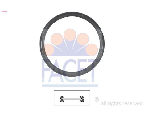 Gasket, thermostat Made in Italy - OE Equivalent 7.9567 Facet