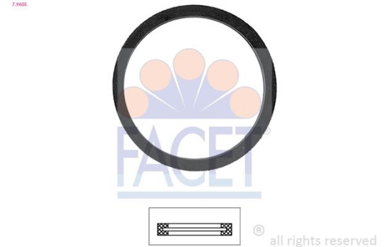 Gasket, thermostat Made in Italy - OE Equivalent 7.9605 Facet