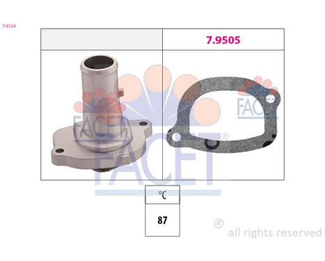 Thermostat, coolant Made in Italy - OE Equivalent 7.8124 Facet