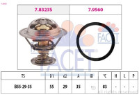Thermostat, coolant Made in Italy - OE Equivalent 7.8323 Facet