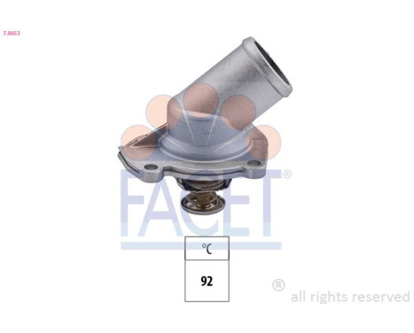 Thermostat, coolant Made in Italy - OE Equivalent 7.8653 Facet