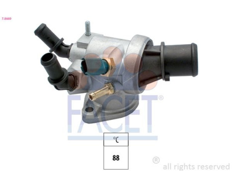 Thermostat, coolant Made in Italy - OE Equivalent 7.8669 Facet
