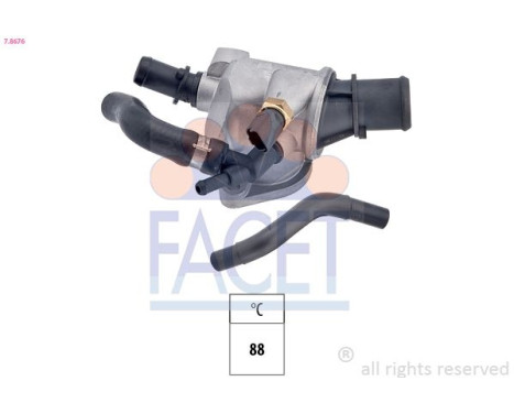 Thermostat, coolant Made in Italy - OE Equivalent 7.8676 Facet