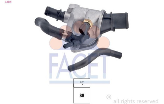 Thermostat, coolant Made in Italy - OE Equivalent 7.8676 Facet