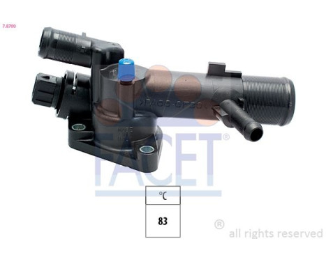 Thermostat, coolant Made in Italy - OE Equivalent 7.8700 Facet