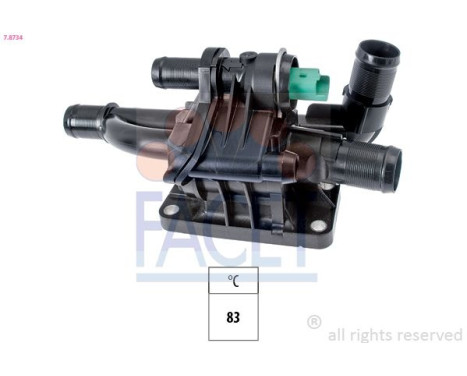 Thermostat, coolant Made in Italy - OE Equivalent 7.8734 Facet