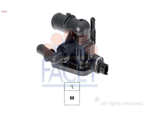 Thermostat, coolant Made in Italy - OE Equivalent 7.8783 Facet