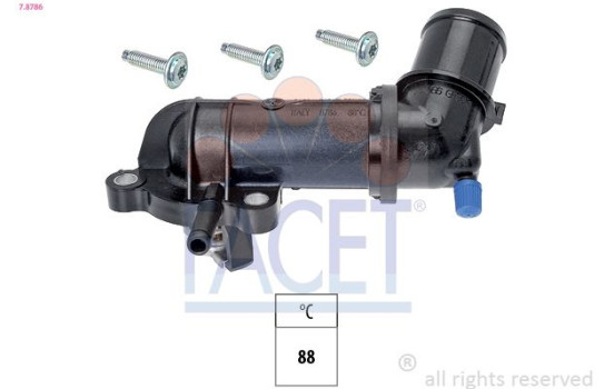 Thermostat, coolant Made in Italy - OE Equivalent 7.8786 Facet