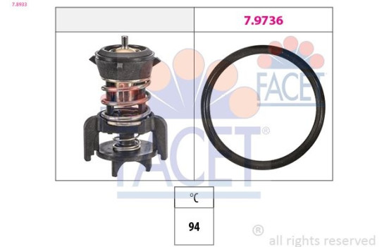 Thermostat, coolant Made in Italy - OE Equivalent 7.8933 Facet
