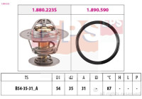 Thermostat, coolant Made in Italy - OE Equivalent