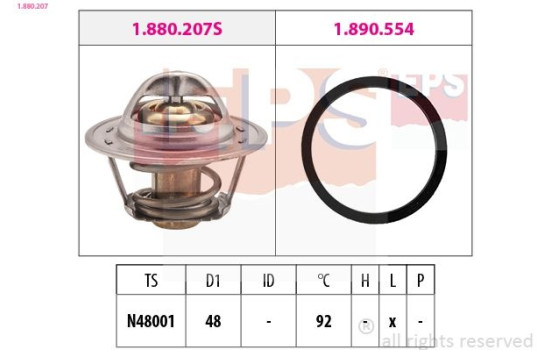 Thermostat, coolant Made in Italy - OE Equivalent