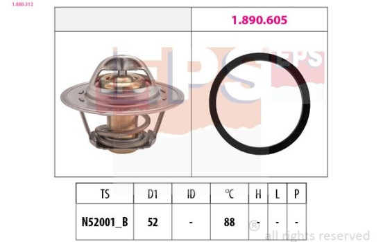 Thermostat, coolant Made in Italy - OE Equivalent