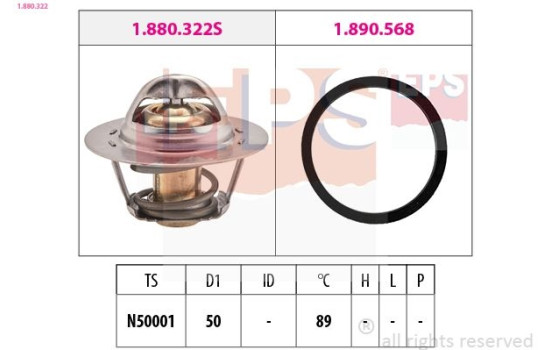 Thermostat, coolant Made in Italy - OE Equivalent