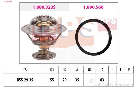Thermostat, coolant Made in Italy - OE Equivalent