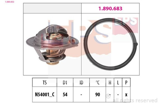 Thermostat, coolant Made in Italy - OE Equivalent