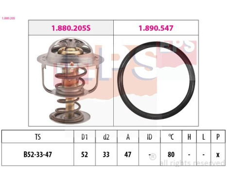 Thermostat, coolant Made in Italy - OE Equivalent