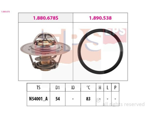 Thermostat, coolant Made in Italy - OE Equivalent