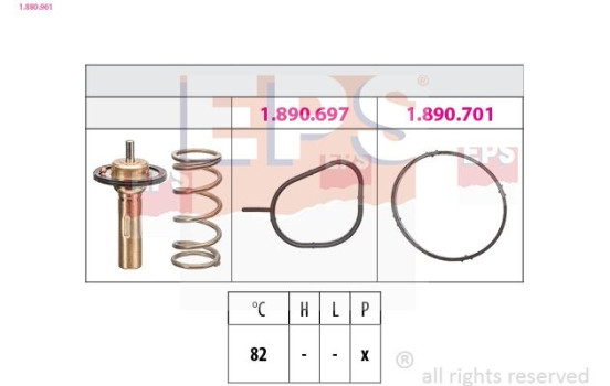 Thermostat, coolant Made in Italy - OE Equivalent