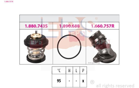 Thermostat, coolant Made in Italy - OE Equivalent