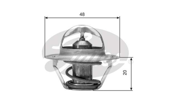 Thermostat, coolant TH00382G1 Gates