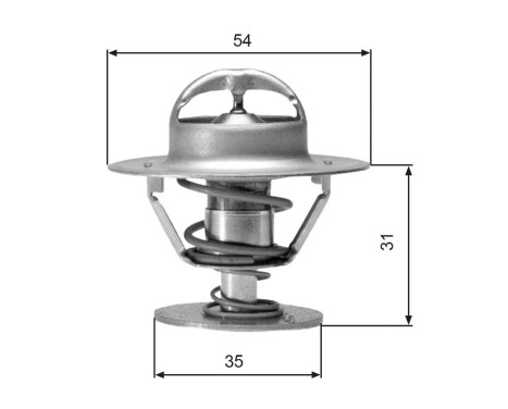 Thermostat, coolant TH00682G1 Gates, Image 2