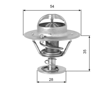 Thermostat, coolant TH00782G1 Gates, Image 2