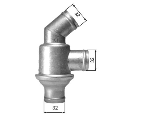 Thermostat, coolant TH01782 Gates, Image 2