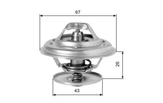 Thermostat, coolant TH01975G1 Gates, Image 2