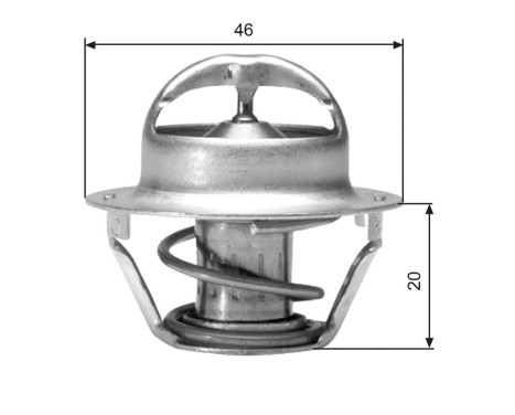 Thermostat, coolant TH03082G1 Gates, Image 2