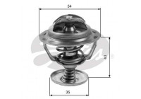 Thermostat, coolant TH06082G1 Gates