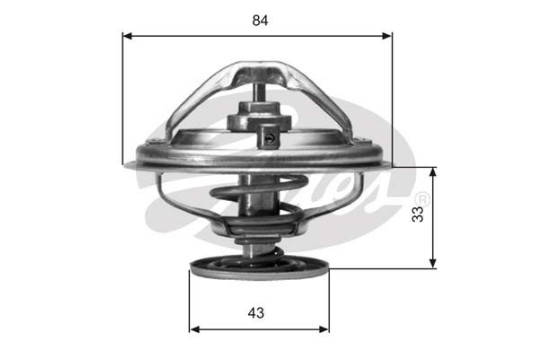 Thermostat, coolant TH06582G1 Gates, Image 2