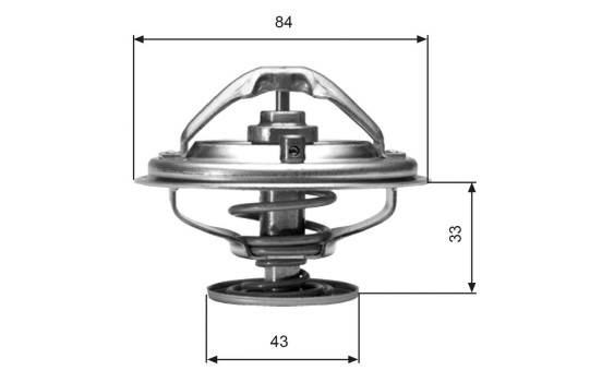 Thermostat, coolant TH06582G1 Gates, Image 3
