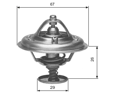 Thermostat, coolant TH09180G1 Gates, Image 2