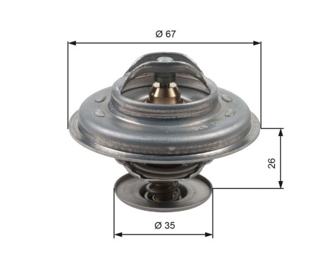 Thermostat, coolant TH11687G1 Gates, Image 2